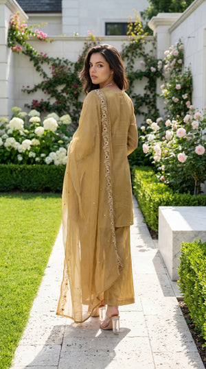 Golden Meadow Shimmer Suit Set