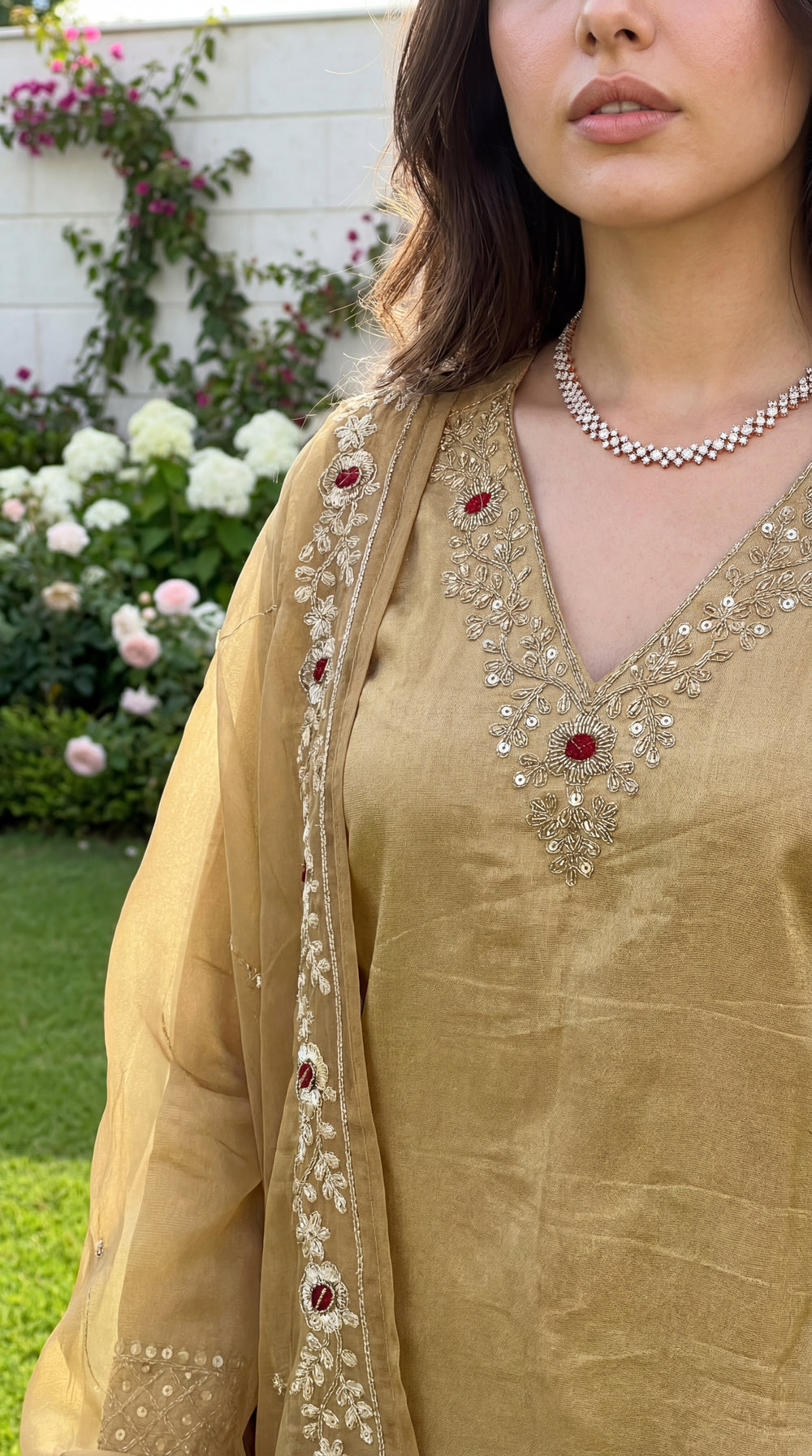 Golden Meadow Shimmer Suit Set