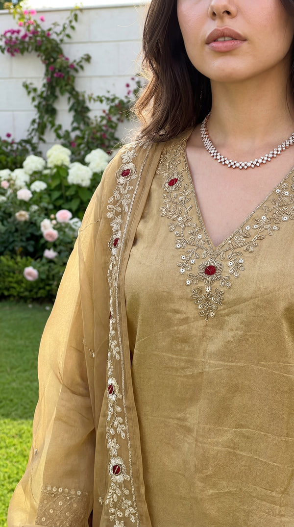 Golden Meadow Shimmer Suit Set