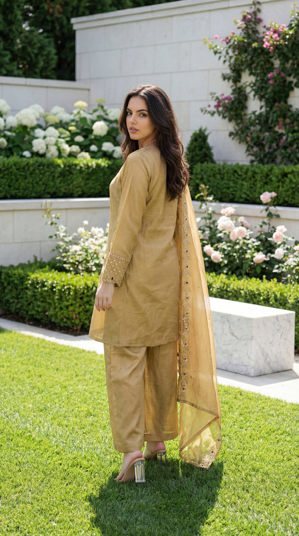 Golden Meadow Shimmer Suit Set