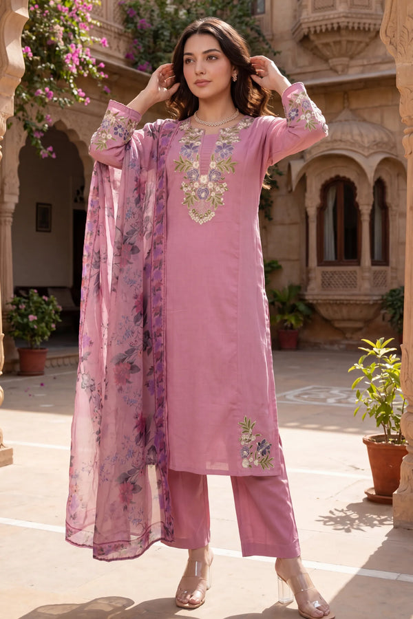 Rosabelle Embroidered Suit Set