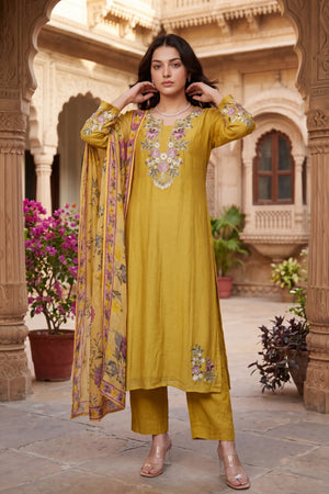 Honeydew Embroidered Suit Set