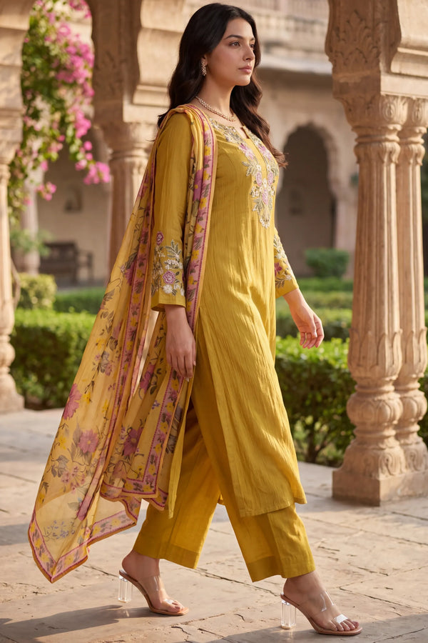Honeydew Embroidered Suit Set