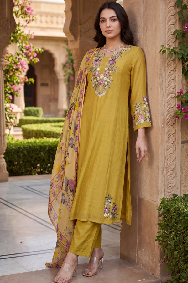 Honeydew Embroidered Suit Set
