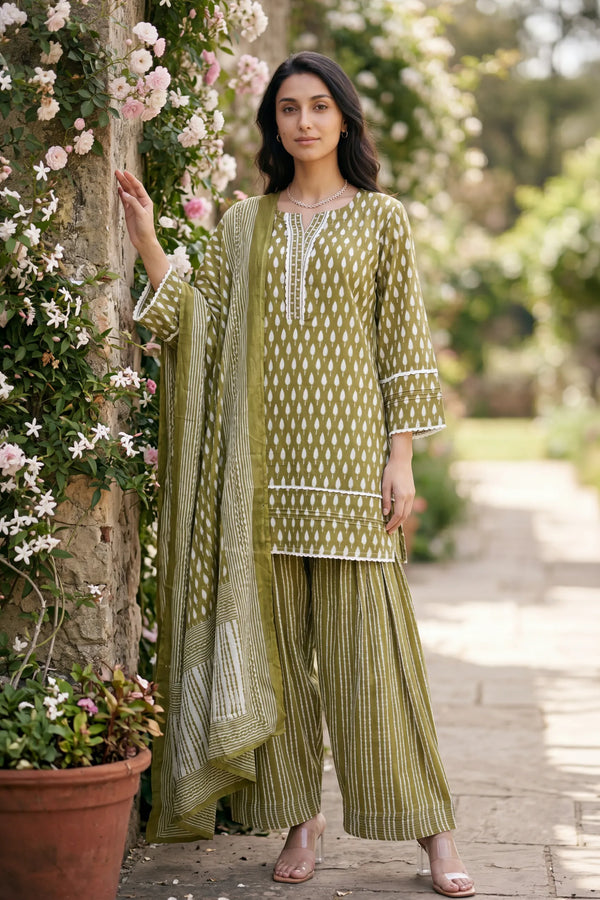 Olive Affair Farshi Set
