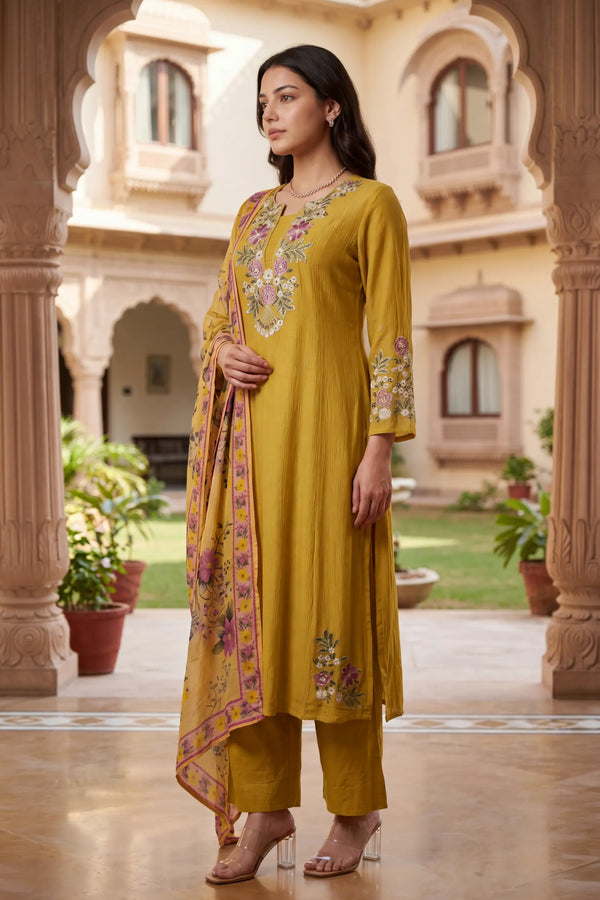 Honeydew Embroidered Suit Set