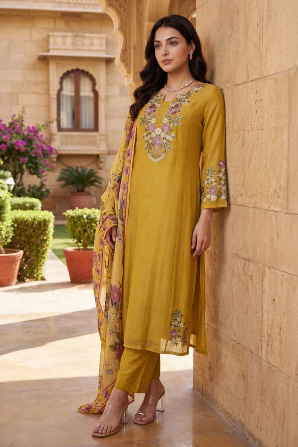 Honeydew Embroidered Suit Set