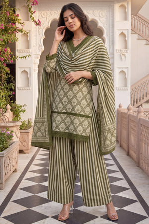 Olive Noor Farshi Set