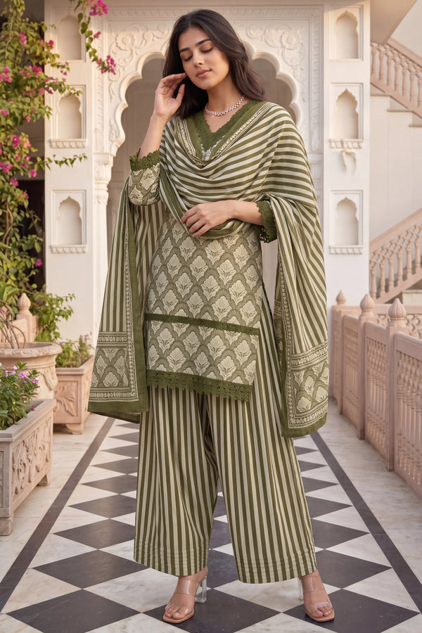 Olive Noor Farshi Set