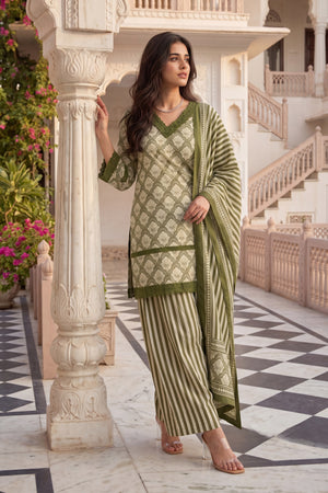 Olive Noor Farshi Set