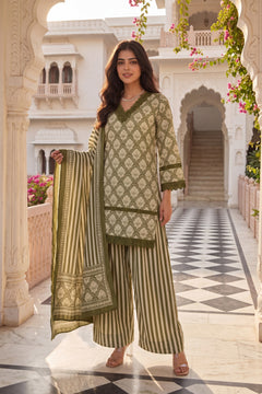 Olive Noor Farshi Set