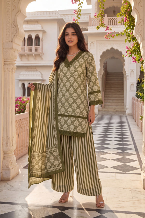 Olive Noor Farshi Set