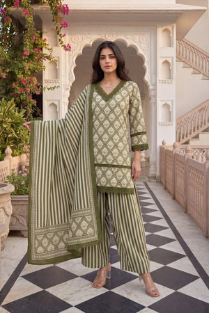 Olive Noor Farshi Set