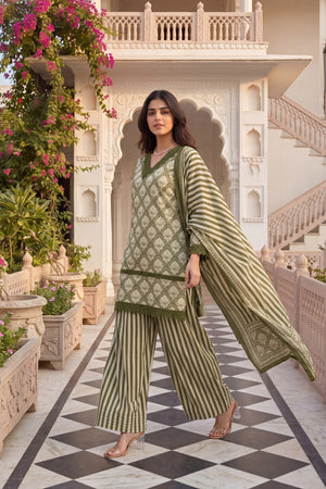 Olive Noor Farshi Set