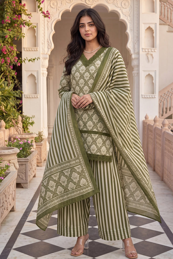 Olive Noor Farshi Set