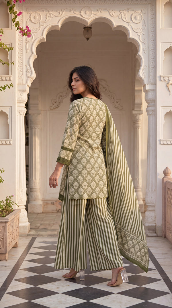 Olive Noor Farshi Set