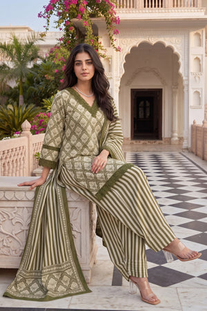 Olive Noor Farshi Set