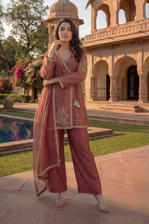 Blush Peach Swiss Tissue Suit Set