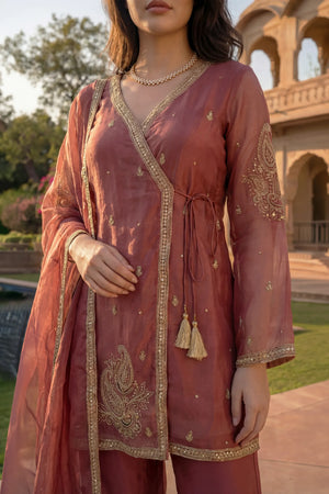 Blush Peach Swiss Tissue Suit Set