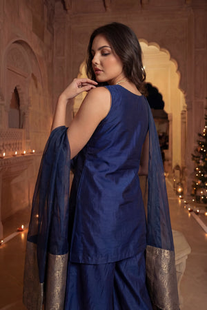 Imperial Plum Russian Silk Suit Set