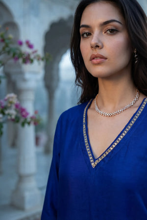 Royal Amethyst Russian Silk Suit Set