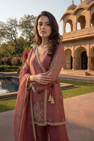 Blush Peach Swiss Tissue Suit Set