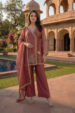 Blush Peach Swiss Tissue Suit Set