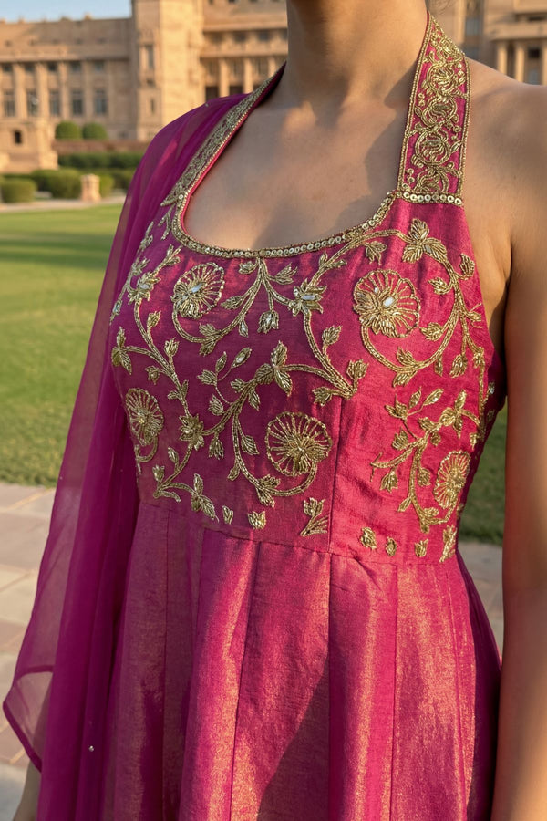 Vintage Blush Anarkali Set