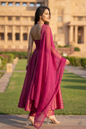 Vintage Blush Anarkali Set