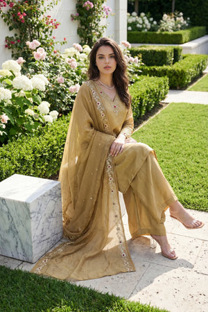 Golden Shimmer Suit Set
