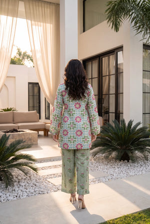 Mint Meadow Printed Co-Ord Set
