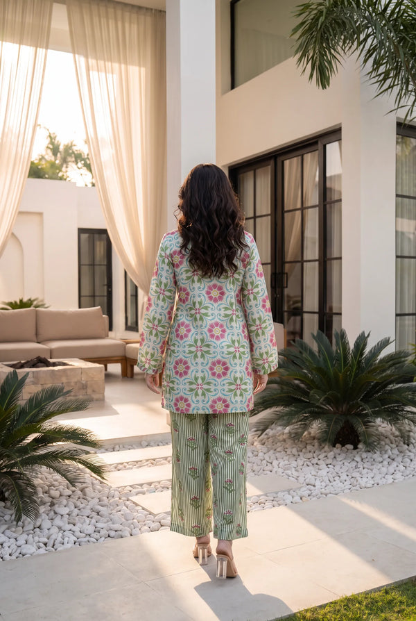 Mint Meadow Printed Co-Ord Set