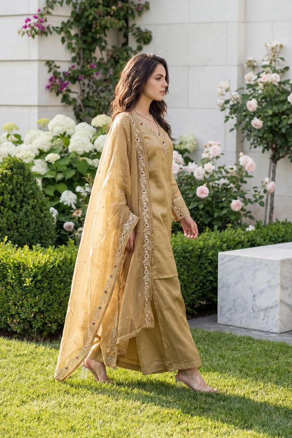 Golden Shimmer Suit Set
