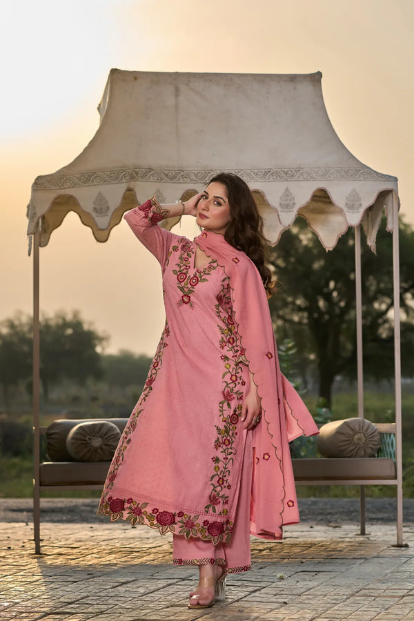 Pink Blossom Suit Set