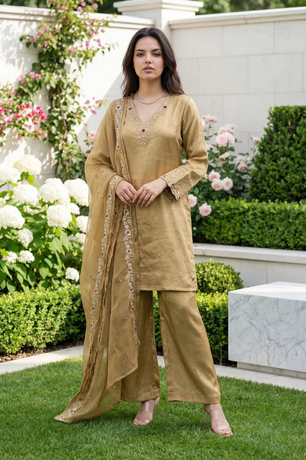 Golden Shimmer Suit Set