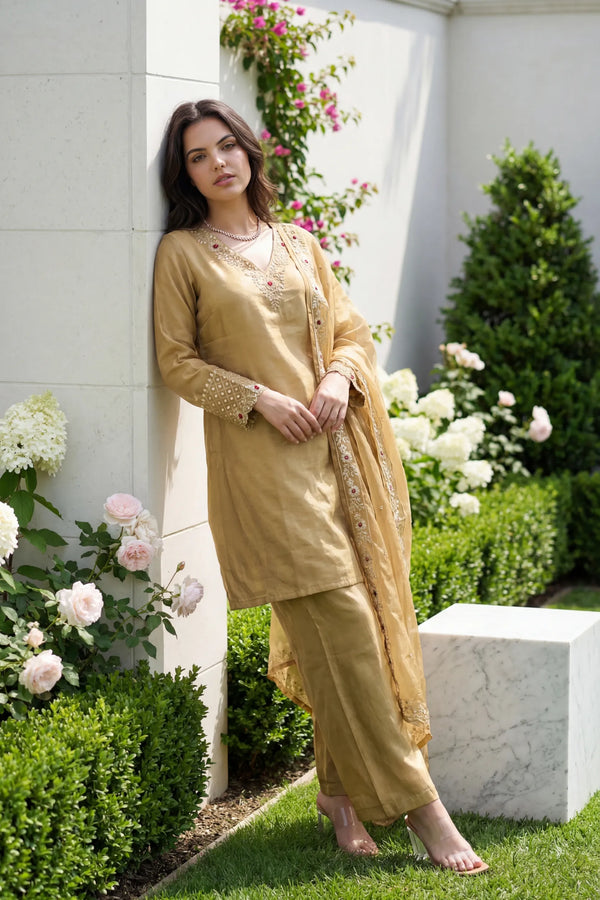 Golden Shimmer Suit Set