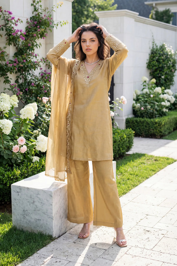 Golden Shimmer Suit Set