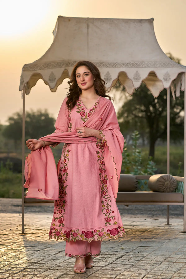 Pink Blossom Suit Set