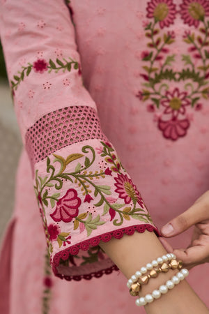 Blush Floral Embroidered Suit