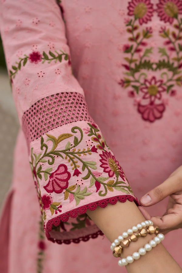 Blush Floral Embroidered Suit