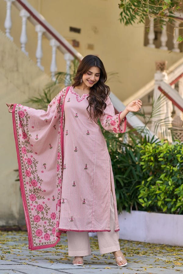 Blush Muse Cotton Suit Set