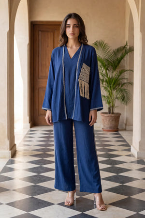 Midnight Blue Tassel Set