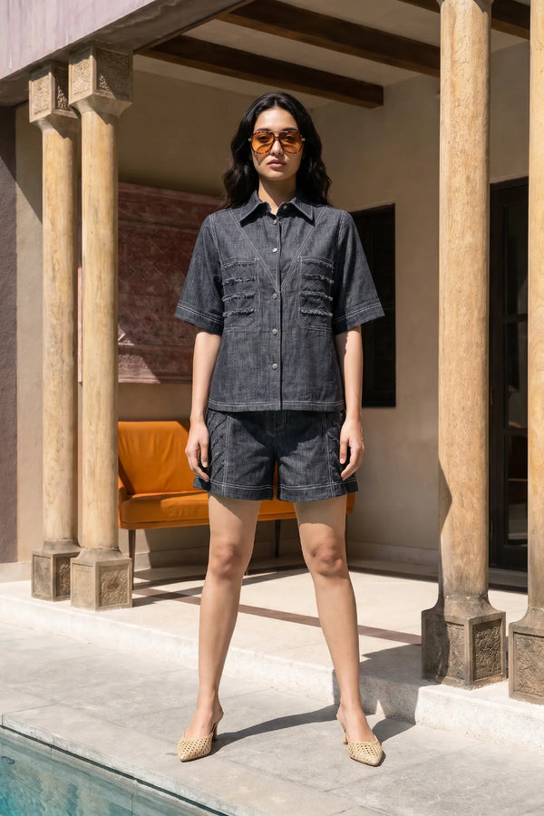 Azure Stitch Denim Co-ord