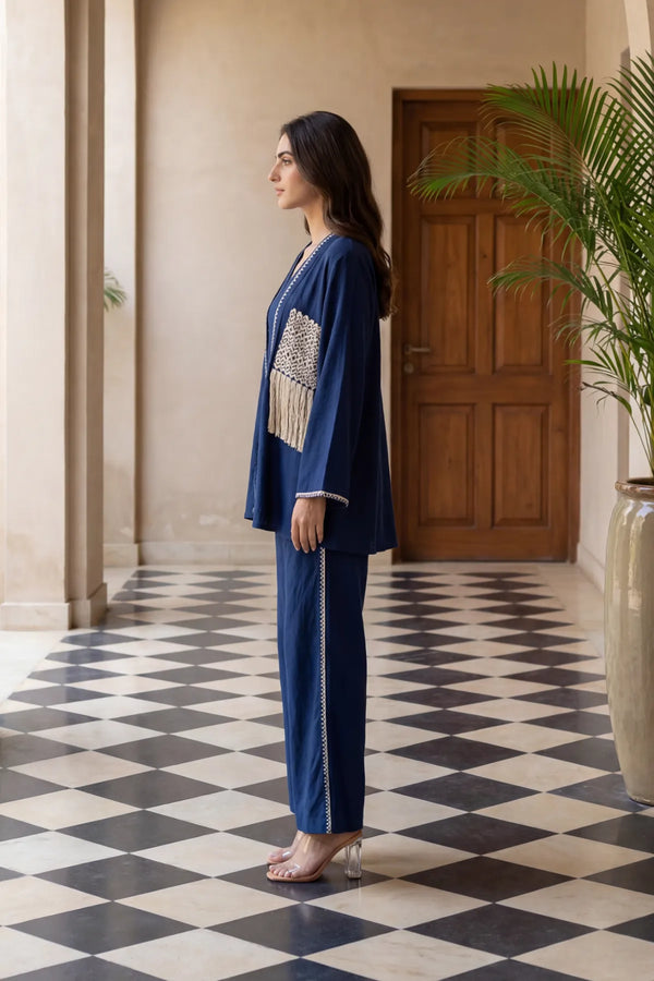 Midnight Blue Tassel Set