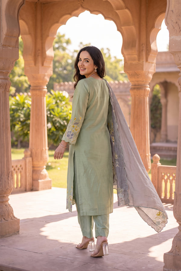 Mint Grey Suit Set