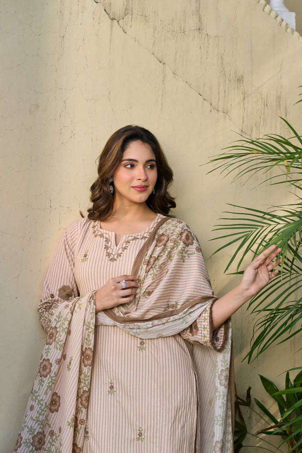 Ivory Muse Cotton Suit Set