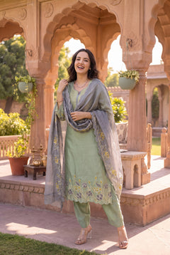 Mint Grey Suit Set