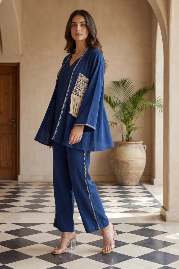 Midnight Blue Tassel Set