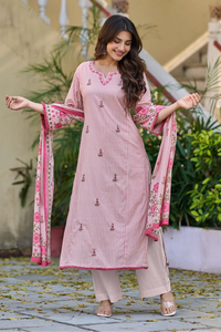Blush Muse Cotton Suit Set