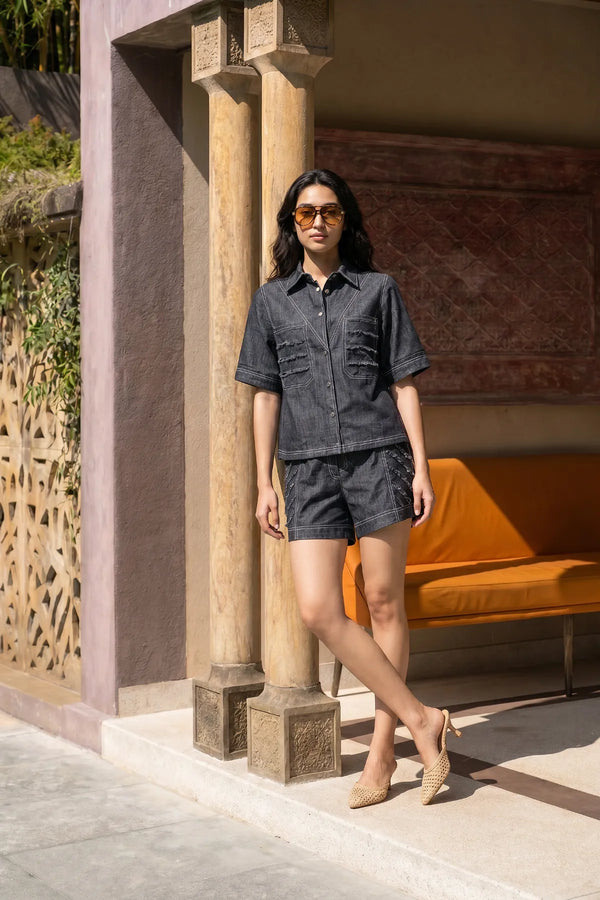 Azure Stitch Denim Co-ord